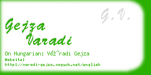 gejza varadi business card